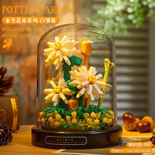 Eternal Rose Building Block Bouquet Puzzle Gift for Her