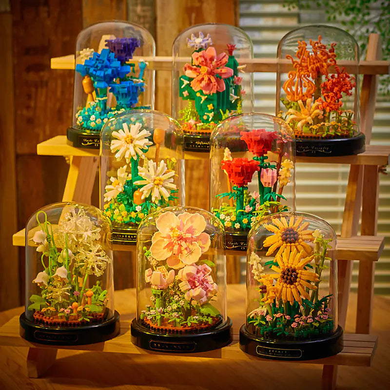 Eternal Rose Building Block Bouquet Puzzle Gift for Her