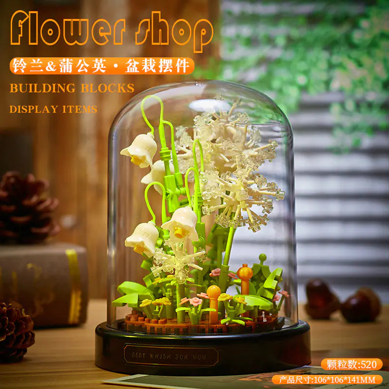 Eternal Rose Building Block Bouquet Puzzle Gift for Her