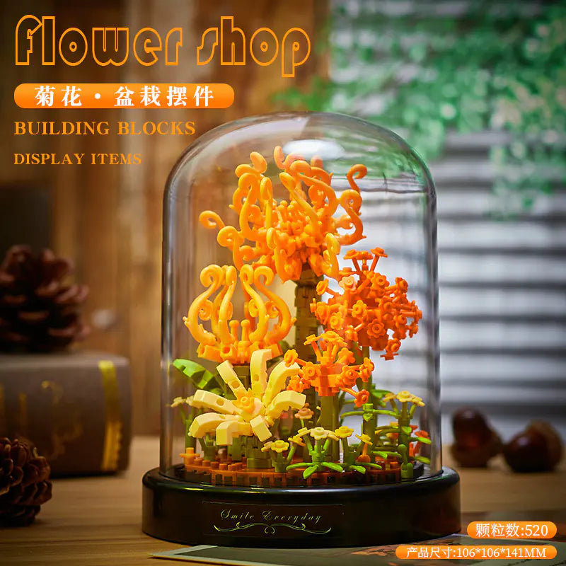 Eternal Rose Building Block Bouquet Puzzle Gift for Her