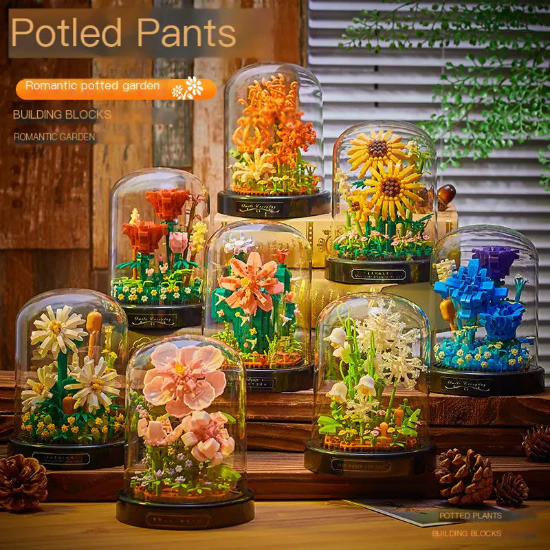 Eternal Rose Building Block Bouquet Puzzle Gift for Her