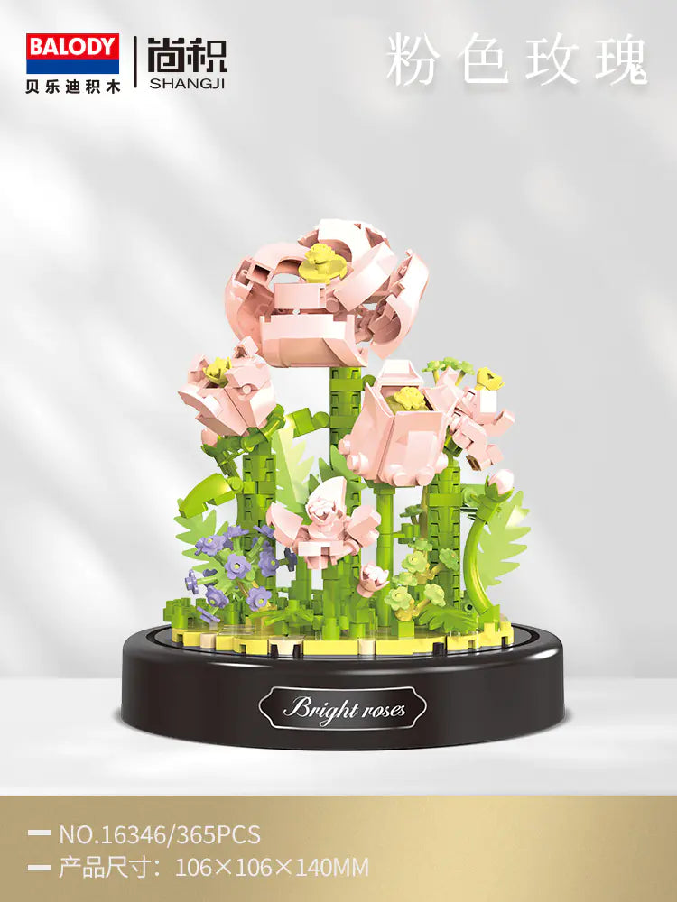 Eternal Rose Building Block Bouquet Puzzle Gift for Her